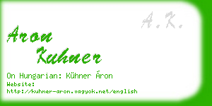 aron kuhner business card