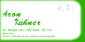 aron kuhner business card